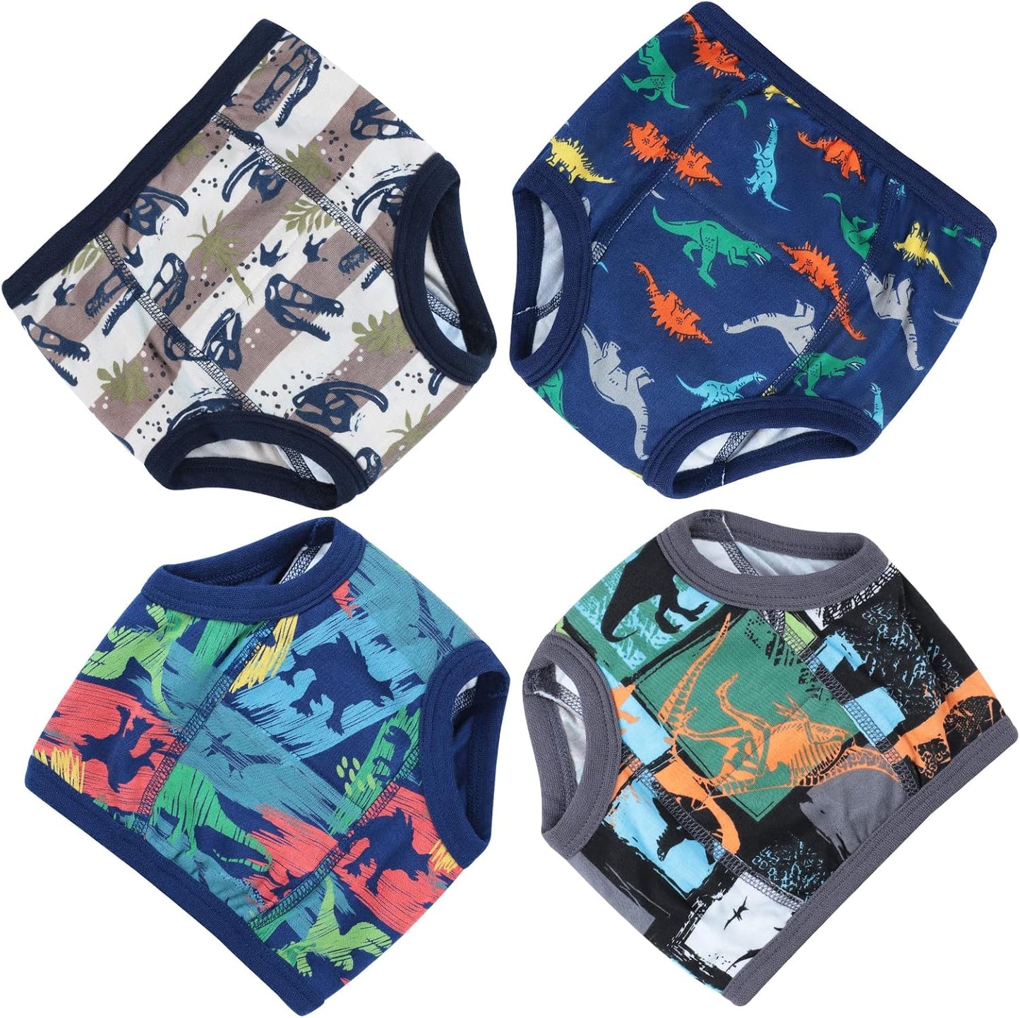 MooMoo Baby Padded Toddler Potty Training Underwear front view showing cute animal prints