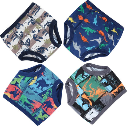 MooMoo Baby Padded Toddler Potty Training Underwear front view showing cute animal prints