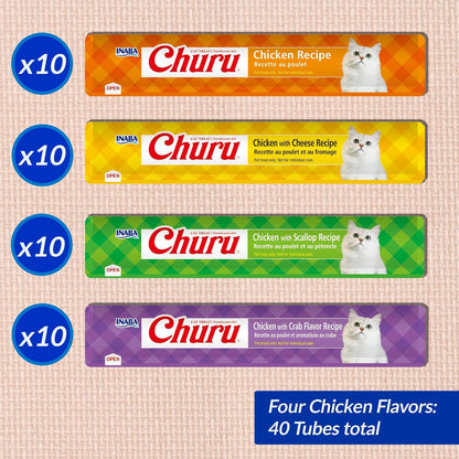 Cat licking Inaba Churu creamy treat from hand