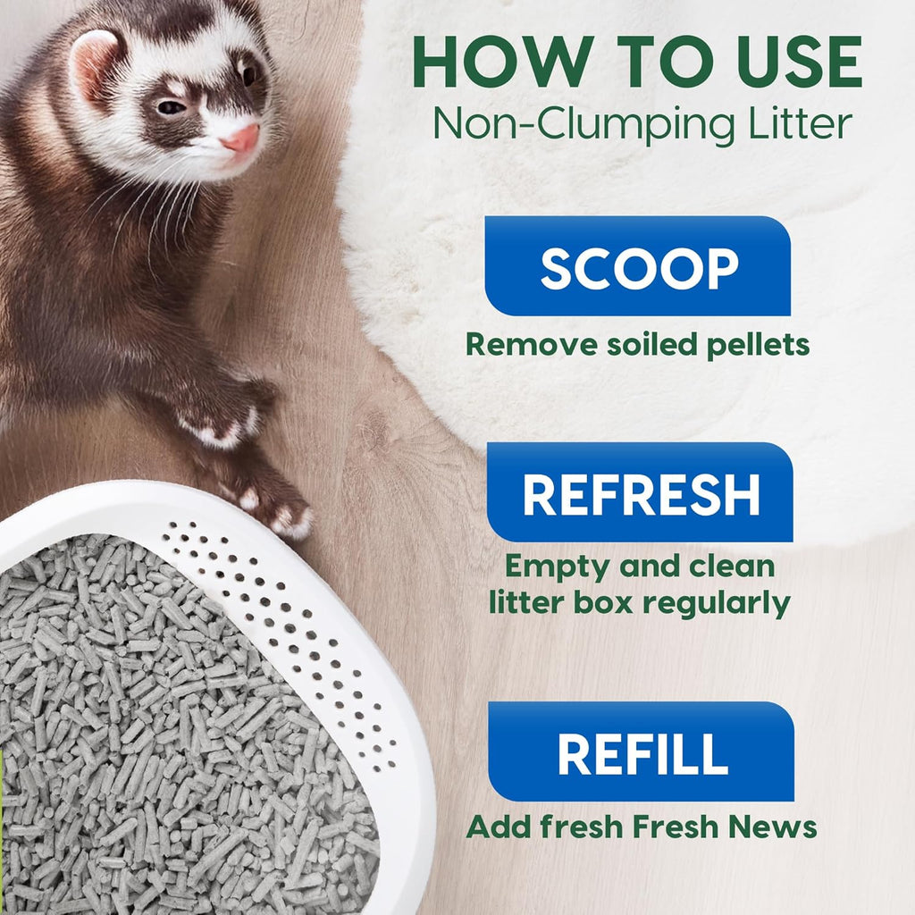 Fresh News recycled paper litter dust free pellets