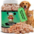 Freeze Dried Chicken Cat Treats | Healthy Dog Food Toppers 100% Human Grade | Single Ingredient, Grain Free Chicken Dog Treats | Inspected & Tested in USA | No Additives or Preservatives, 1.75 oz - Image 9