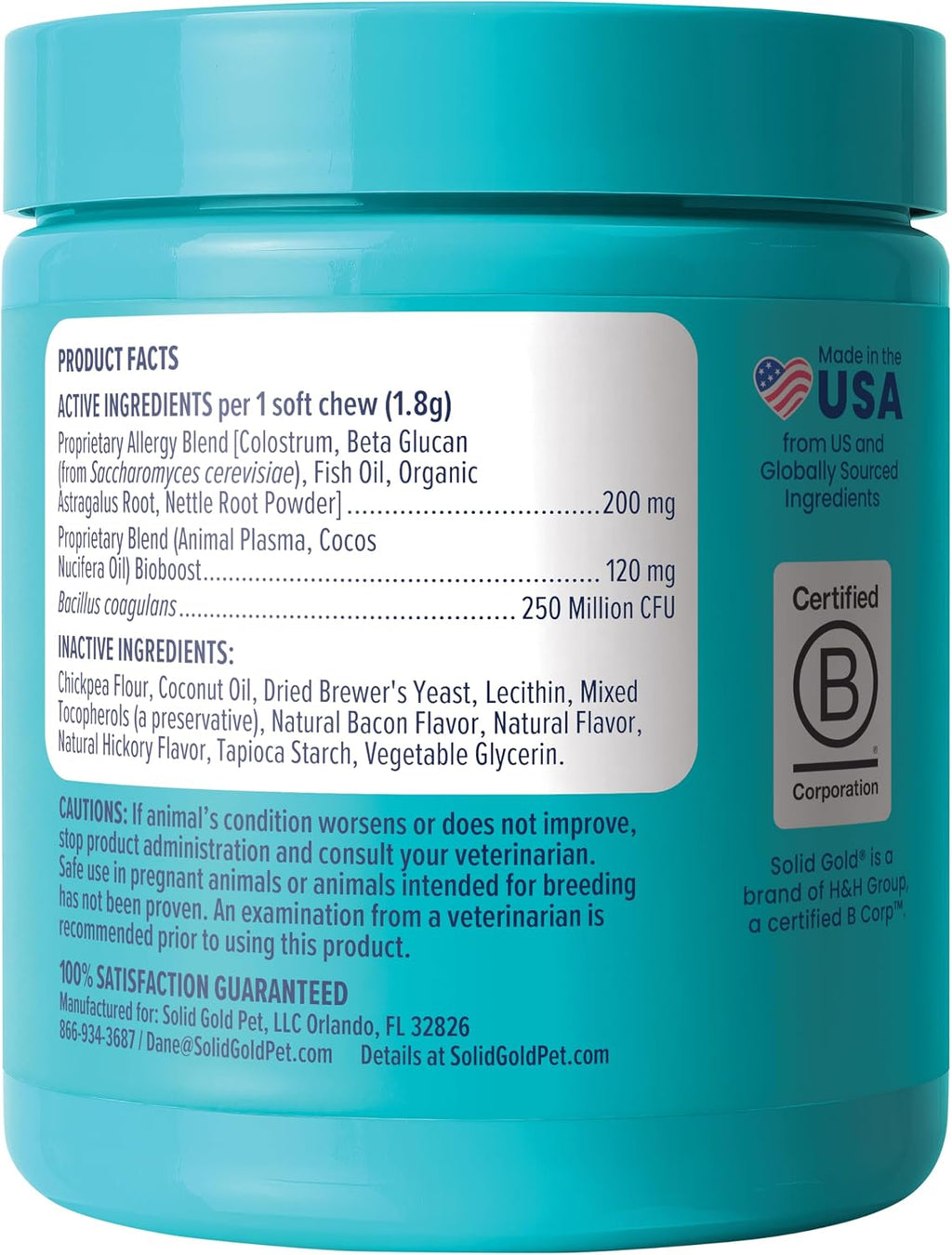 Solid Gold Dog Allergy Relief Chews - Dog Itching Skin Relief & Seasonal Allergies Support - Alaskan Salmon Oil for Dogs Skin, Coat & Immune Support - Bacon Flavor Soft Allergy Chews for Dogs -120ct - Image 9