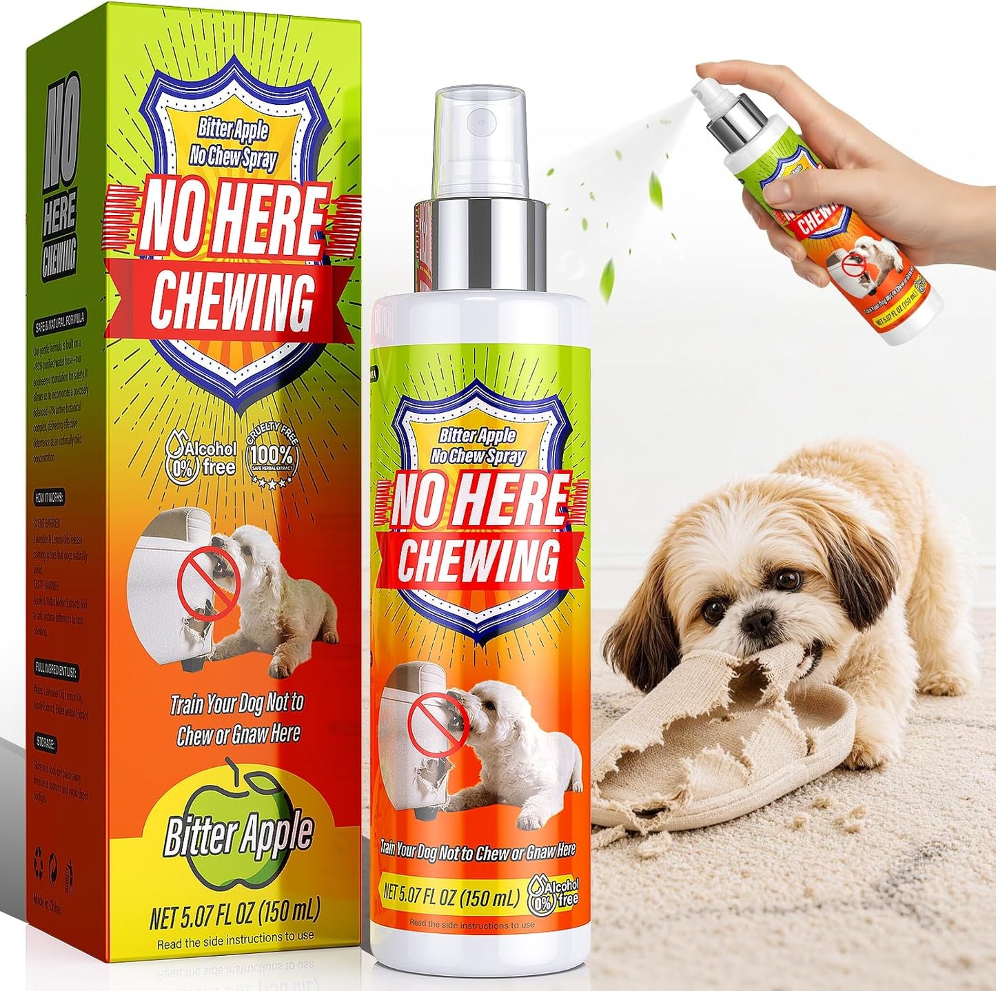 Fur Goodness Sake Bitter Apple Spray for Dogs front view bottle