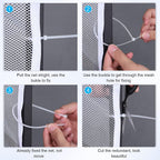 Secure attachment of pet safety netting on apartment terrace
