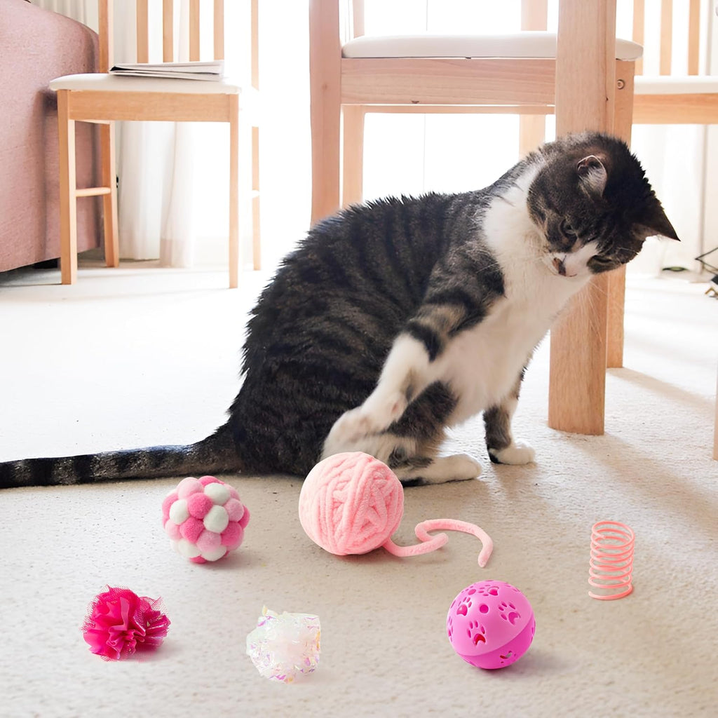 USA imported MALLMALL6 safe non toxic cat toys set pink color