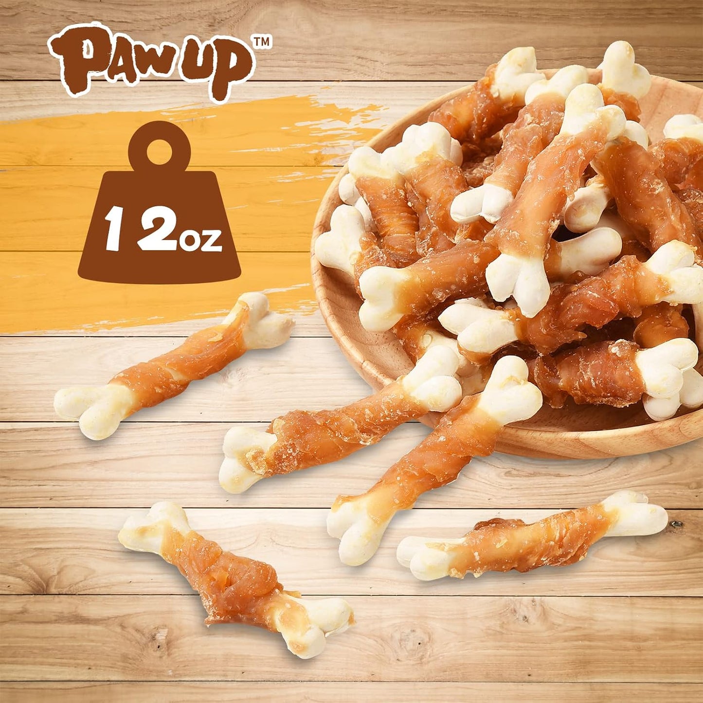 PAWUP dog treats chicken wrapped calcium bones for small dogs