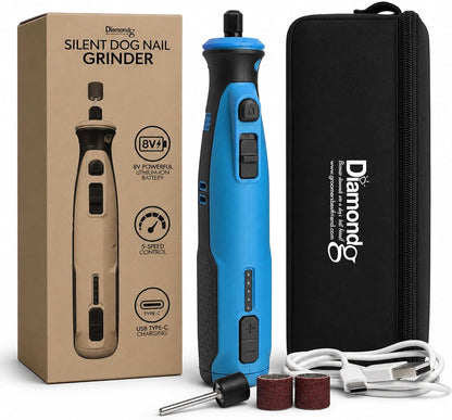 Diamondg Cordless Dog Nail Grinder with Quiet Sound & LED Tip for Large & Small Dogs, 4hrs. Runtime - Electric Dog Nail Trimmer, Heavy Duty Rotary Tool Alternative to Toenail Clippers & Filers - Image 10