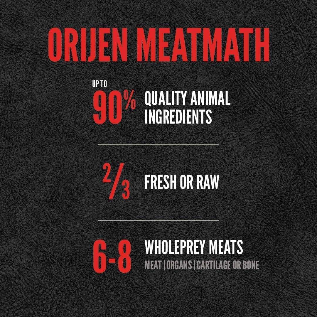 Orijen grain free high protein raw animal ingredient feline treats packaging details