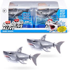 Robo Alive ZURU water activated shark 2 pack white front view