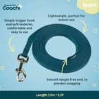 Coachi indoor lead nickel-plated clip close up details.