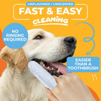 Dog & Cat Teeth Cleaning Wipes - Dental Finger Wipes for Cats & Dogs - Pet Toothbrush & Tooth Brushing Kit - Effective Teeth Cleaner (Unscented) - Image 2