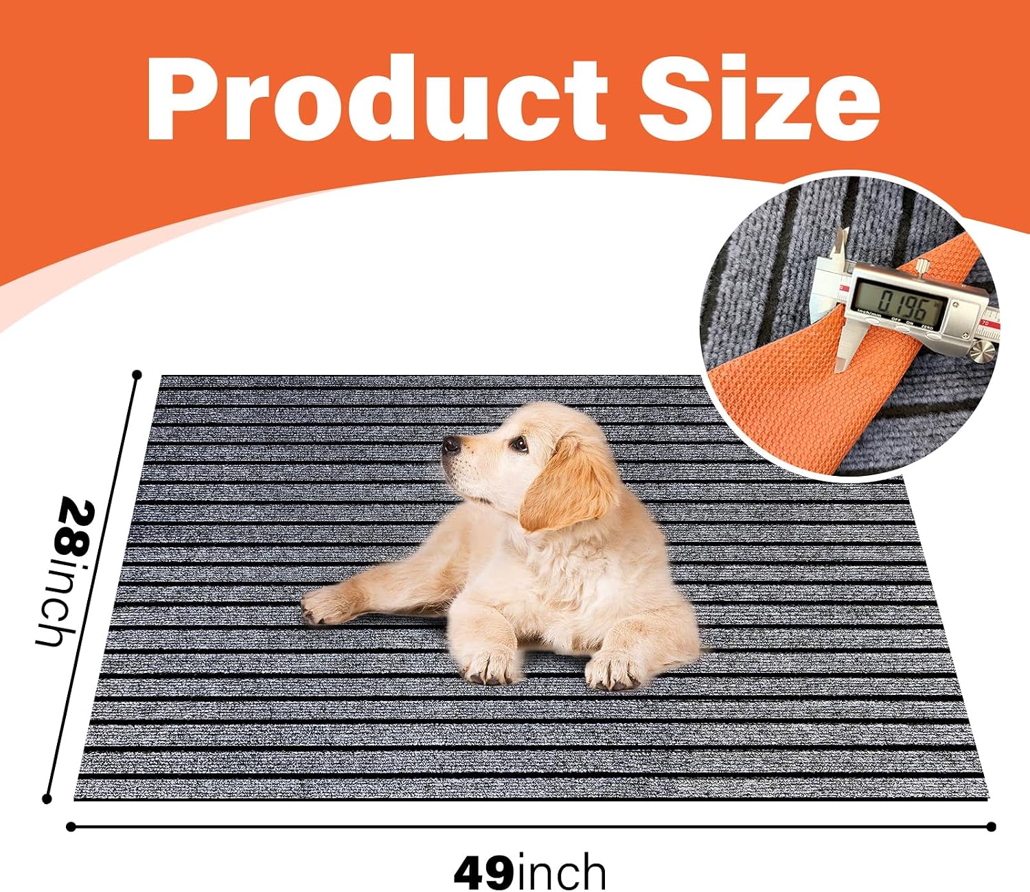 Close up of Varrisin mat absorbent carpet fabric texture