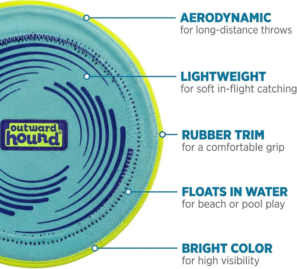 Side profile of FlyFetch disc showing rubber rim