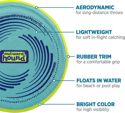 Side profile of FlyFetch disc showing rubber rim