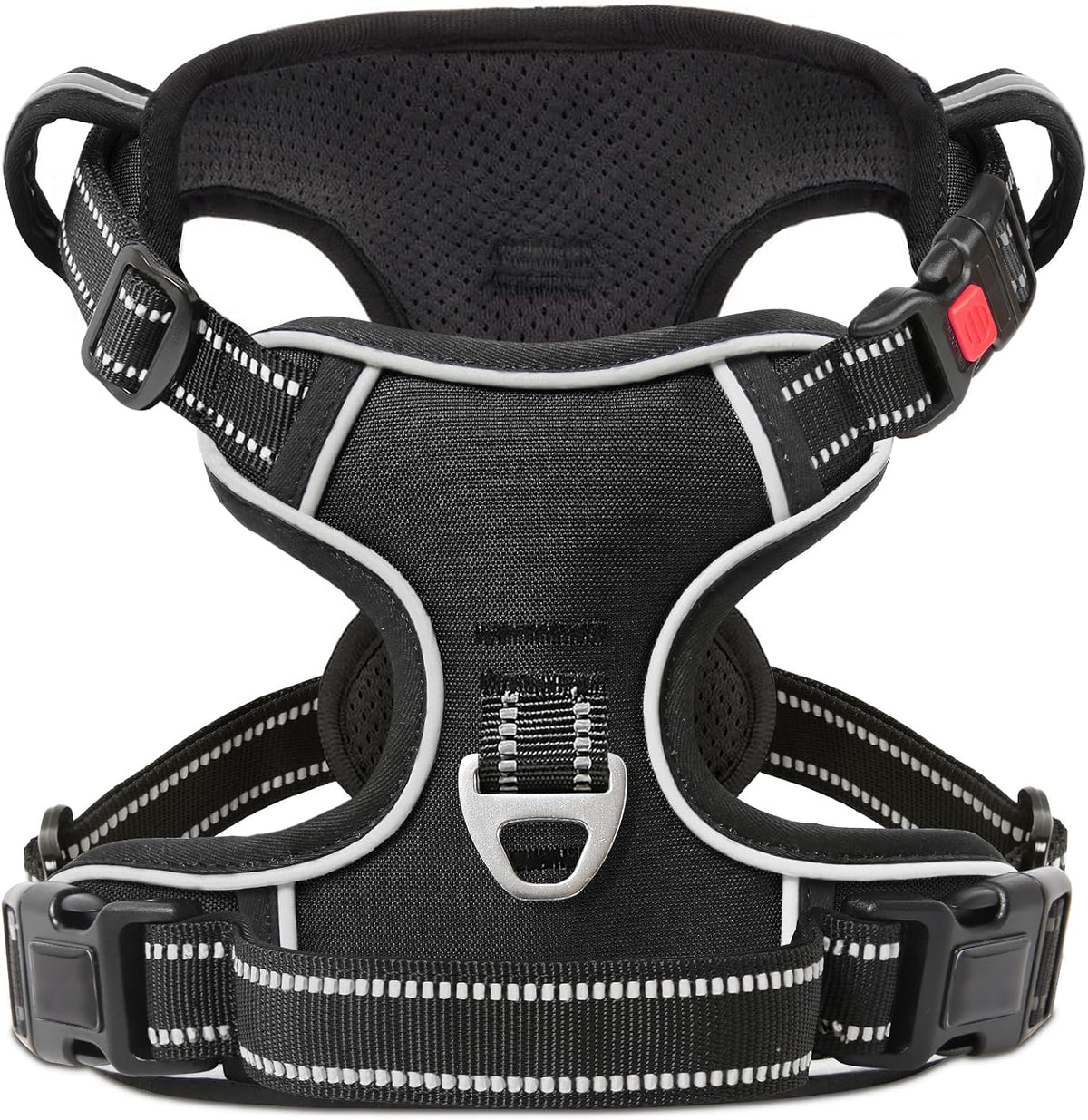 Timos No Pull Dog Harness,NO Need Go Over Dogs Head 3 Snap Buckles Reflective Oxford No Choke Harness with Front & Back 2 Metal Leash Clips Soft Padded for Small Medium Large Dogs Pink S - Image 14