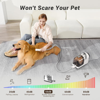 Bunfly pet grooming kit electric clippers and deshedding brush
