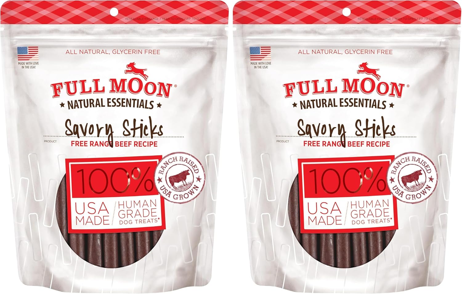 Full Moon All Natural Human Grade Dog Treats, Essential Beef Savory Sticks, 22 Ounce, 1.375 Pound (Pack of 1) - Image 13