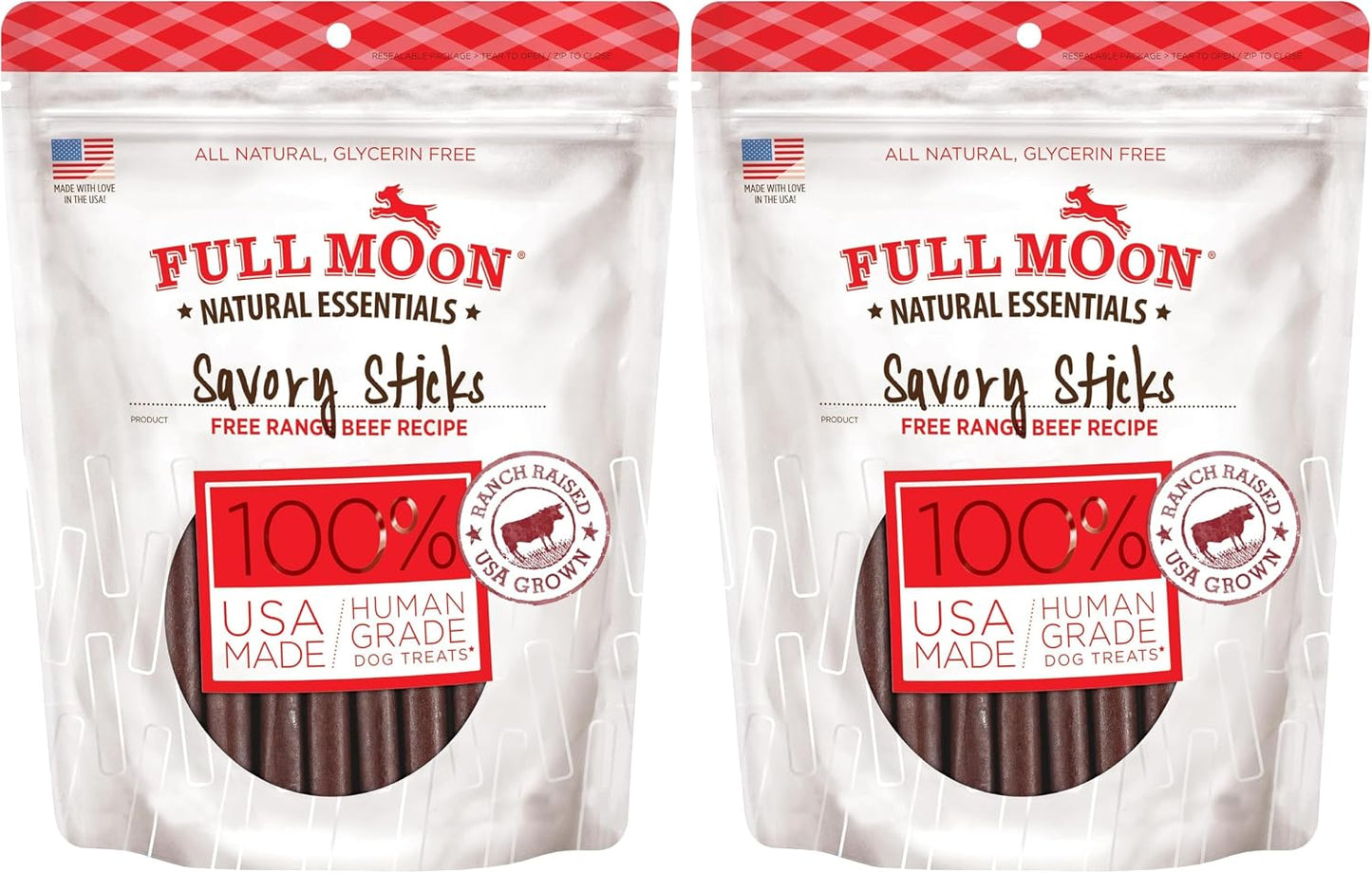 Full Moon All Natural Human Grade Dog Treats, Essential Beef Savory Sticks, 14 Ounce - Image 13