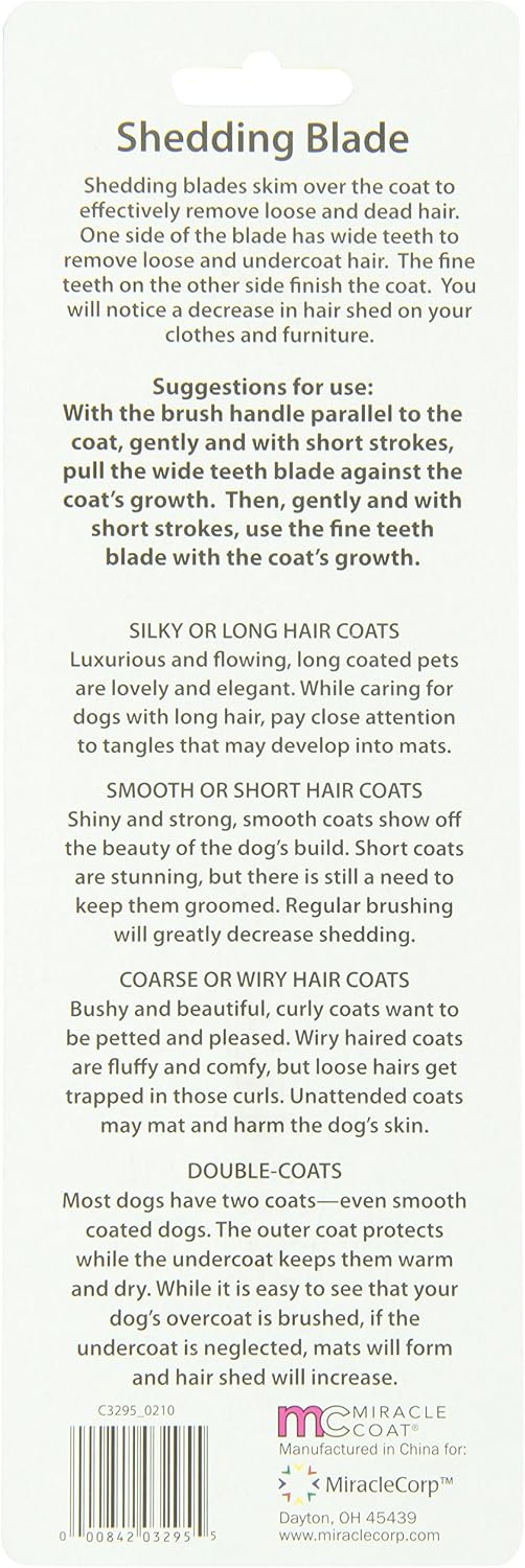 Miracle Care stainless steel grooming blade in hand