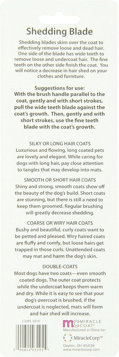 Miracle Care stainless steel grooming blade in hand