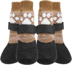 Dog Socks Anti Slip with Straps Traction Control Waterproof Paw Protector, L by KOOLTAIL - Image 10