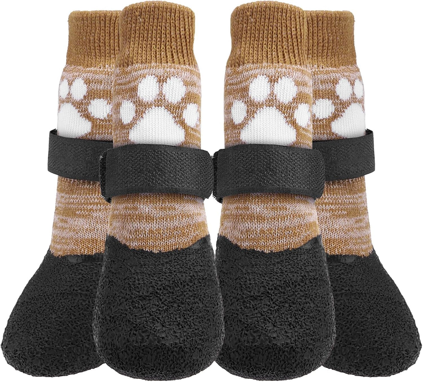 Dog Socks Anti Slip with Straps Traction Control Waterproof Paw Protector, L by KOOLTAIL - Image 10