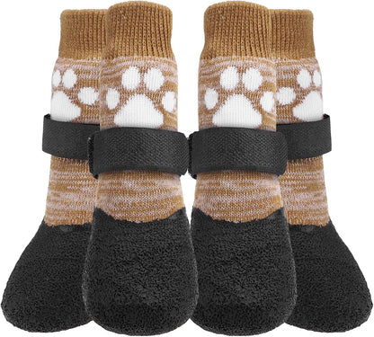 Dog Socks Anti Slip with Straps Traction Control Waterproof Paw Protector, L by KOOLTAIL - Image 10
