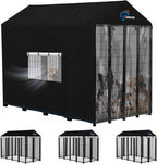 SIRUITON outdoor dog kennel cover front view heavy duty pet cage protection
