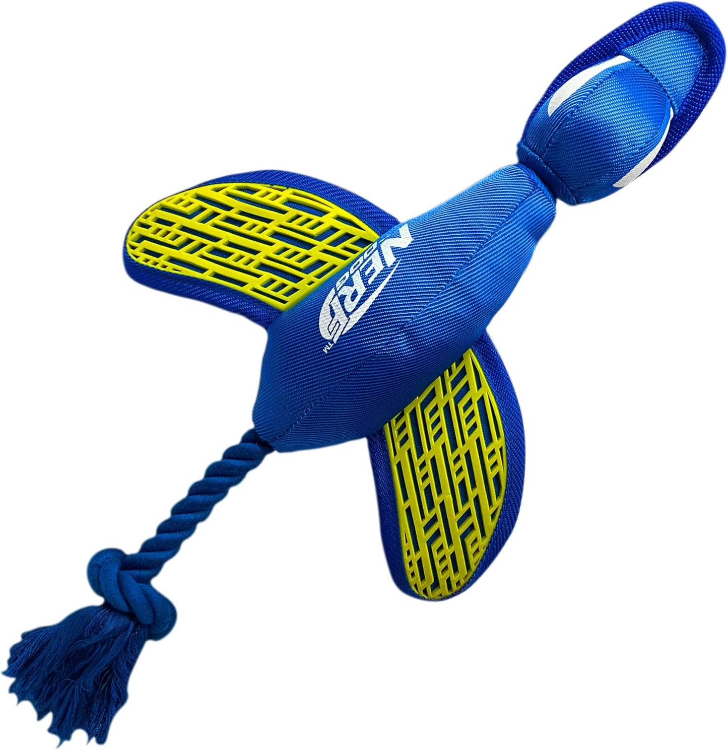 Nerf Dog 16.5in Nylon Ultraplush Crinkle Wing Launching Duck Dog Toy - Green/Light Blue - Image 11