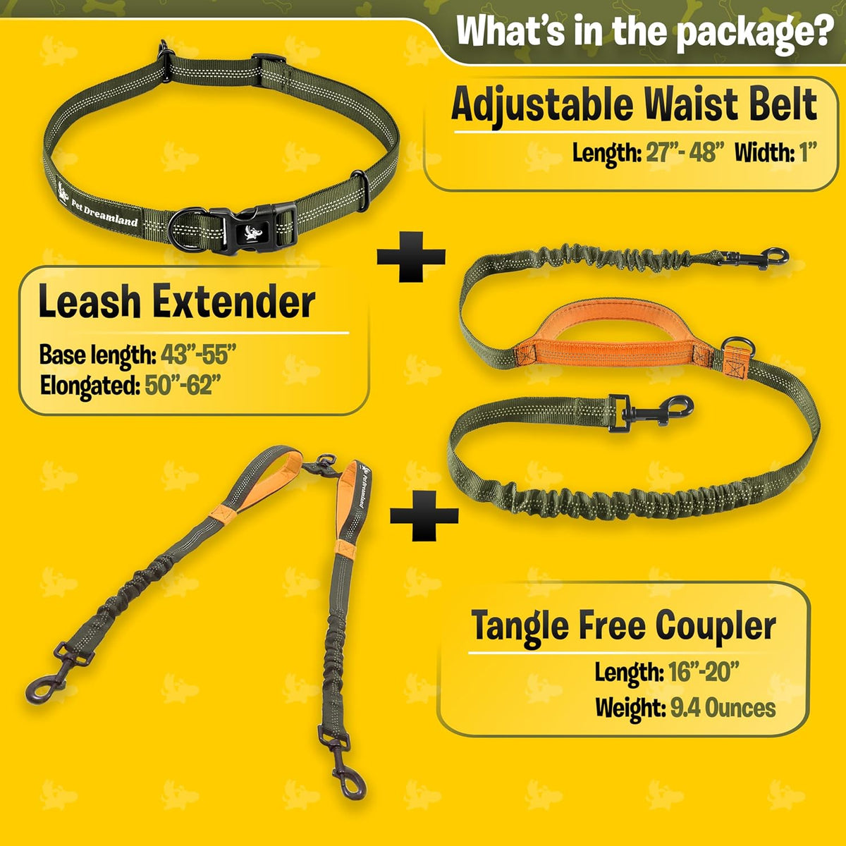 Pet Dreamland heavy duty double dog coupler tangle free swivel mechanism