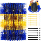 Extra Large Size Livestock Scratching Brush, Upgraded Horse/Goat/Cow/Cattle Scratcher Brush for Grooming, Itch Relief Horse Scratcher Brushes Kit with Two Sets of Mounting Screws(1-Pack,Black) - Image 15