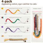 Educational graphic showing cat dental care benefits of chew toys