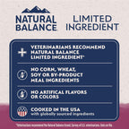 Natural Balance twenty two pound bag grain free sensitive stomach pet food