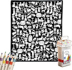 DIY Coloring Blanket for Adults - Color Your Own Blanket with 24 Markers, Washable Cozy Velvet Kit for Everyday Use & Home Decor that Adds a Unique Touch, Perfect for Birthday (Cats & Dogs) - Image 1