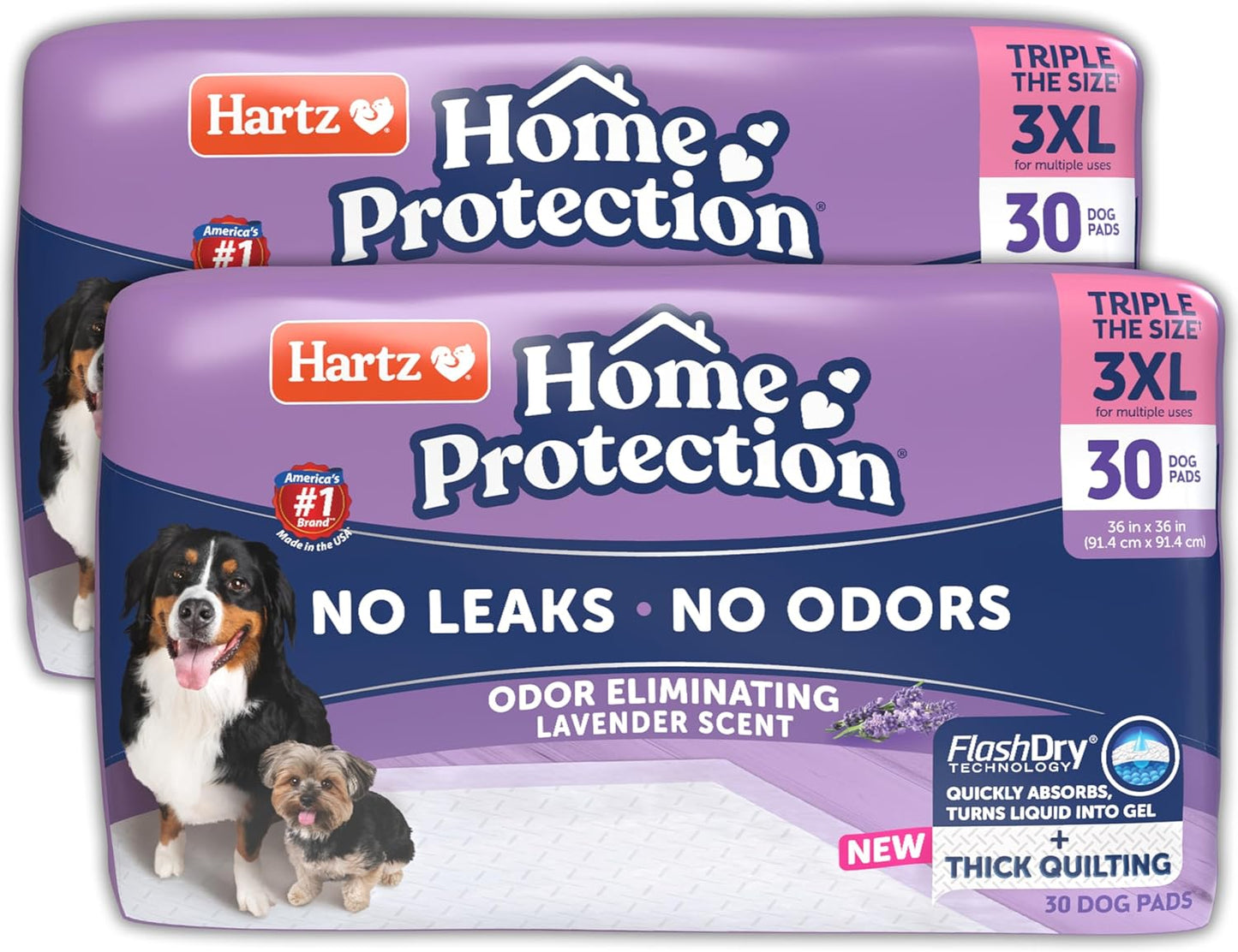 Hartz Home Protection Super Absorbent Odor Eliminating Lavender Scented No Leak Dog Pads, 3XL 30 Count - Image 11