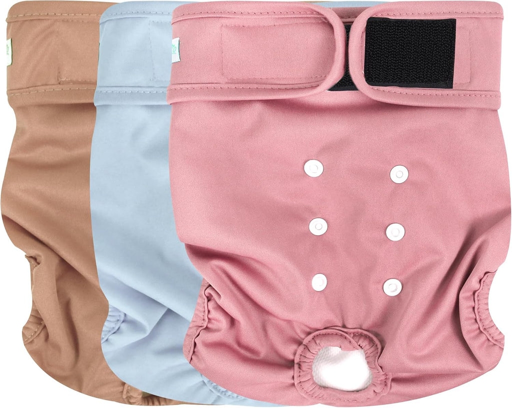 Waterproof outer shell material of the Wegreeco premium pet diaper demonstrated with a clean smooth finish.