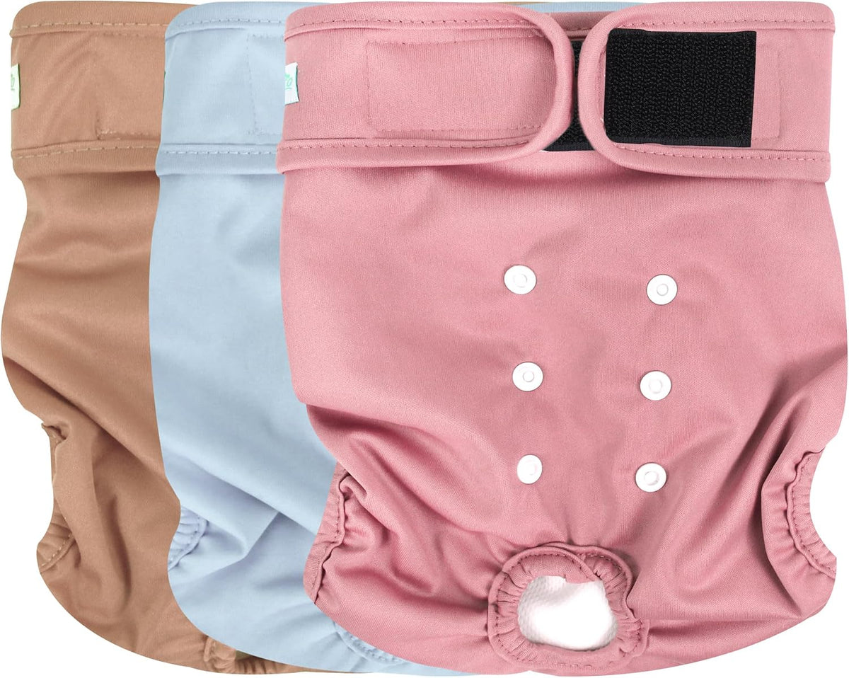 Waterproof outer shell material of the Wegreeco premium pet diaper demonstrated with a clean smooth finish.
