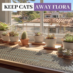 Indoor cat scat mat on furniture surface