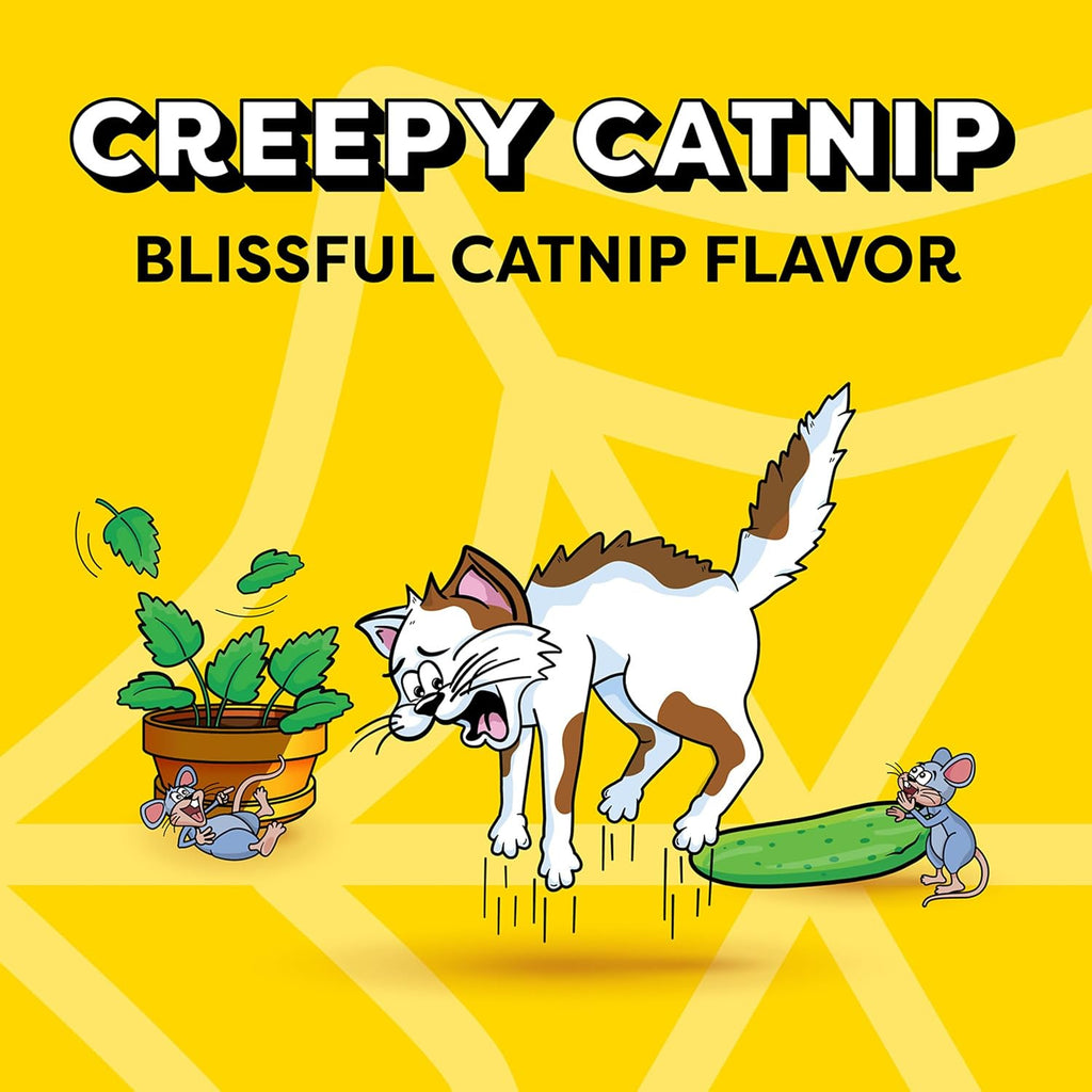 Side profile of the resealable cat treat value tub packaging