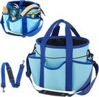 Abbylike Grooming Tote Bag for Horses and Dogs Organize Tack Tools Equestrian Grooming Kit Care Portable with Multiple Pockets for Supplies (Stylish,10.63 x 10.63 x 9.45 Inch,Khaki and Black) - Image 11