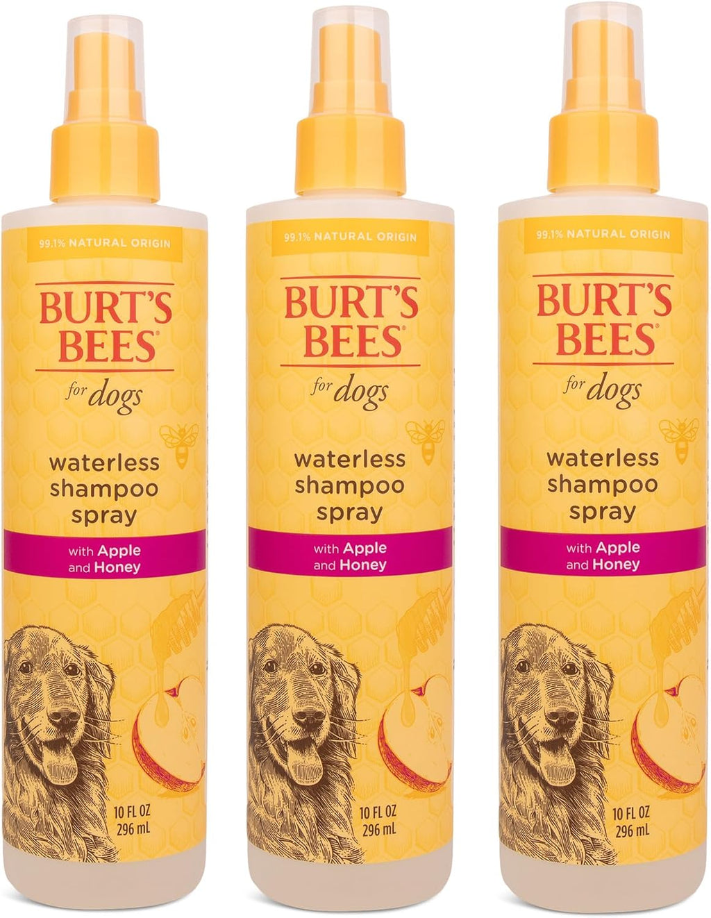 Burt's Bees for Pets Waterless Shampoo Spray for Dogs, Apple & Honey, No-Rinse Dry Dog Shampoo for All Dogs and Puppies, pH Balanced, No Sulfates, Parabens, Phthalates, 10 Fl Oz - Image 14