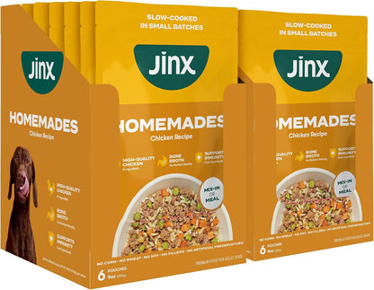 Jinx Beef & Chicken Grain Free Wet Dog Food Pouches, Meal or Dog Food Topper Mix-in, Made with Real Beef & Chicken, Bone Broth, No Fillers - Puppy, Adult, Senior, 9oz, 6 Pack - Image 13