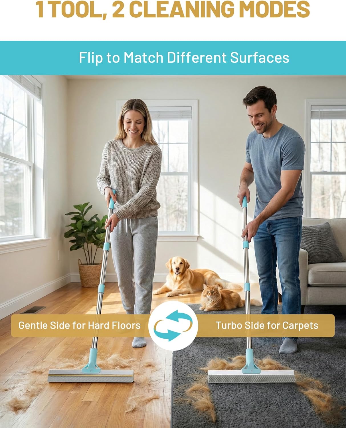 Close up of Delomo dual sided metal and silicone carpet scraper head