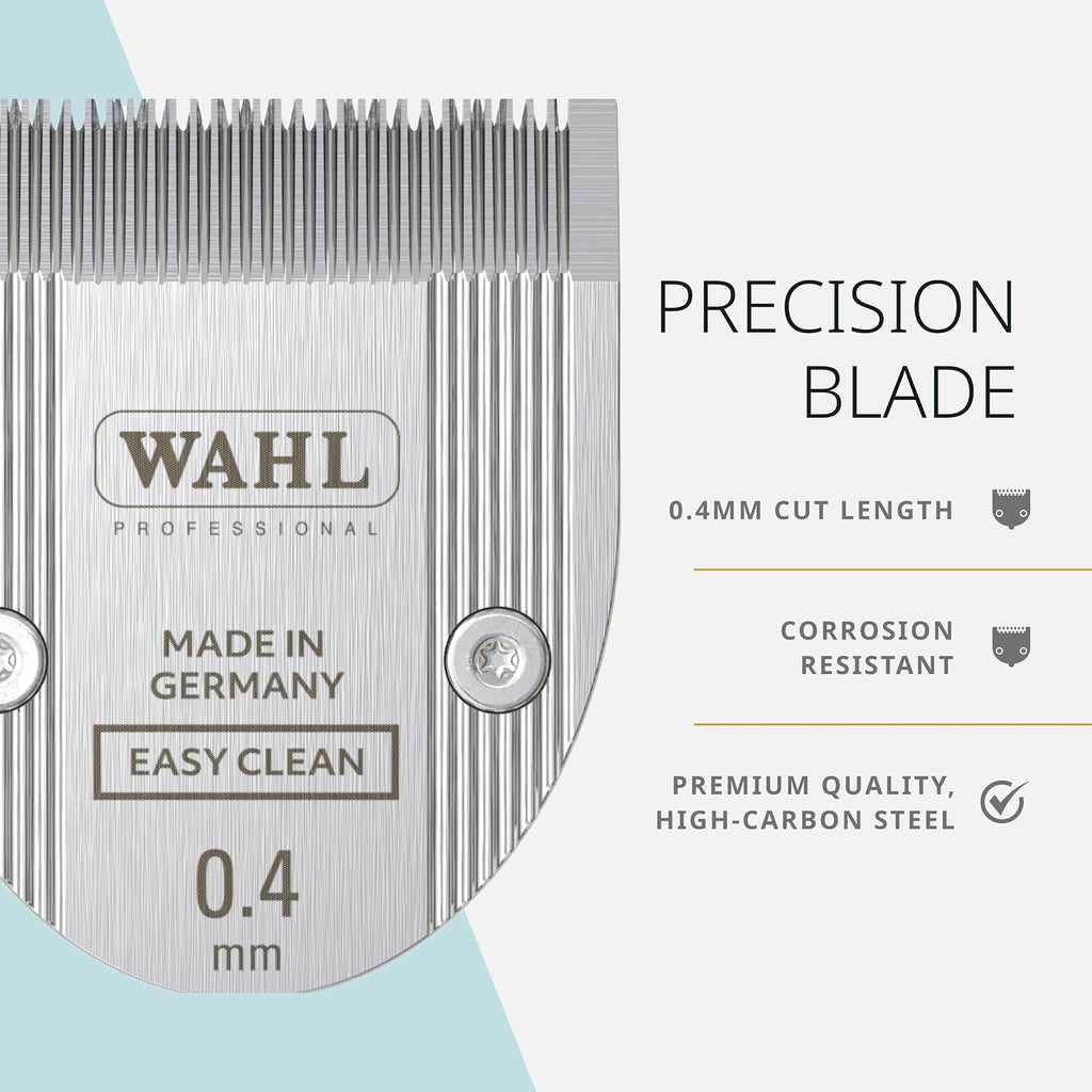 Corrosion resistant replacement blade packaging for Wahl Vetiva Mini and BravMini Plus.