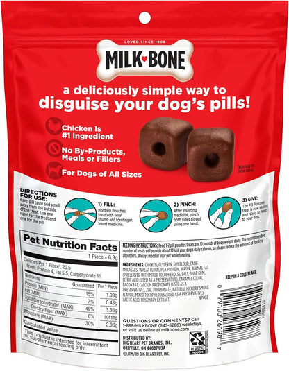 Milk-Bone brand functional pet snacks for stress-free canine medication administration.