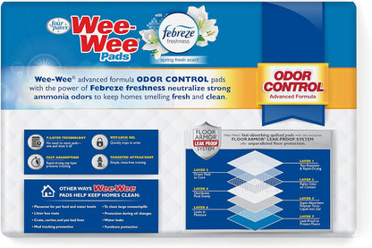 Four Paws Wee-Wee Odor Control with Febreze Freshness Pee Pads for Dogs & Puppies, Leak-Proof Dog Housebreaking Potty Training Floor Protection, Spring Fresh Scent, 22" x 23", 50 Count - Image 10