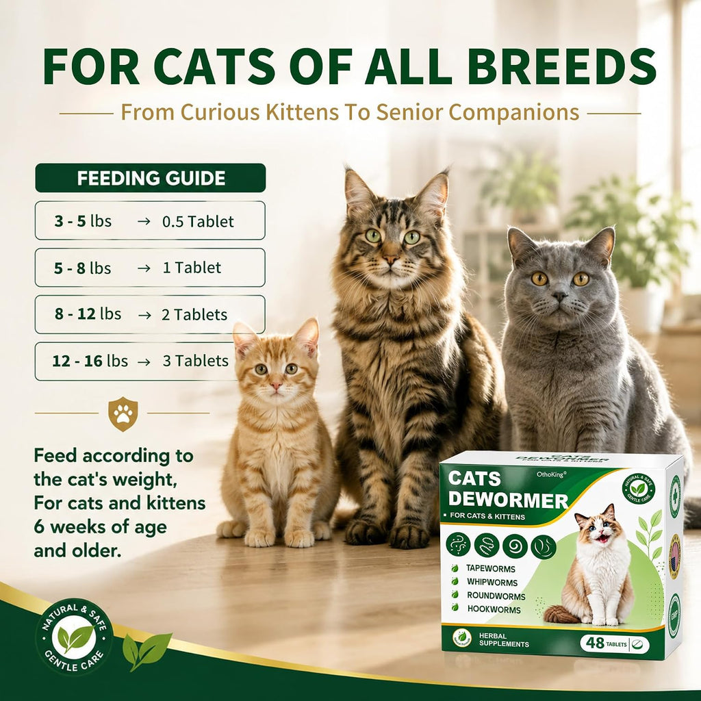 USA imported premium pet deworming tablets package back labels showing directions for use.