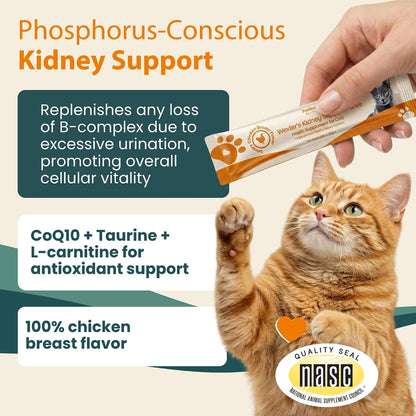 Low phosphorus cat kidney supplement with taurine and B complex