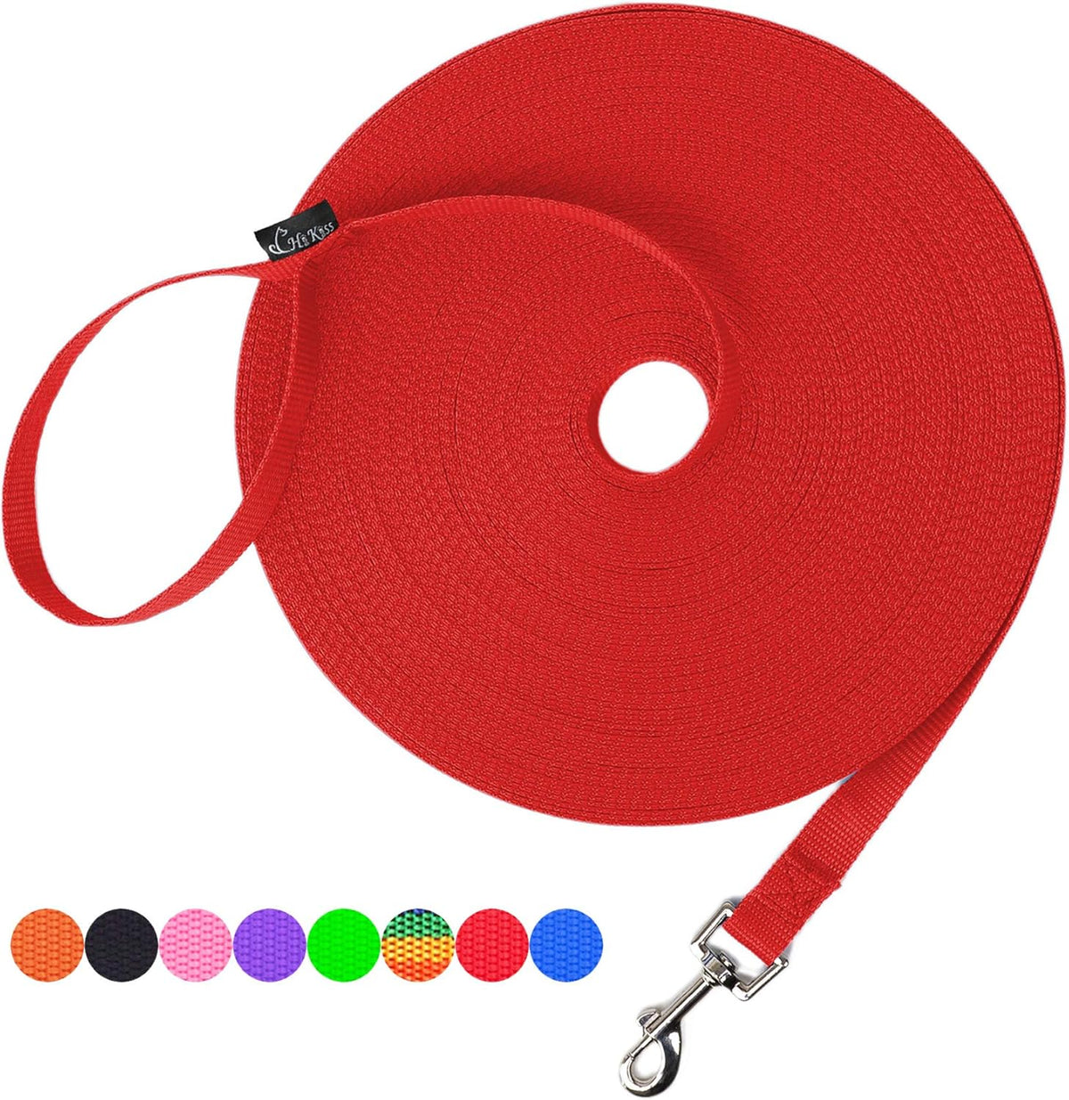 Hi Kiss Dog/Puppy Obedience Recall Training Agility Lead - 15ft 20ft 30ft 50ft 100ft Training Leash - Great for Play, Camping, or Backyard - Black 30ft - Image 11