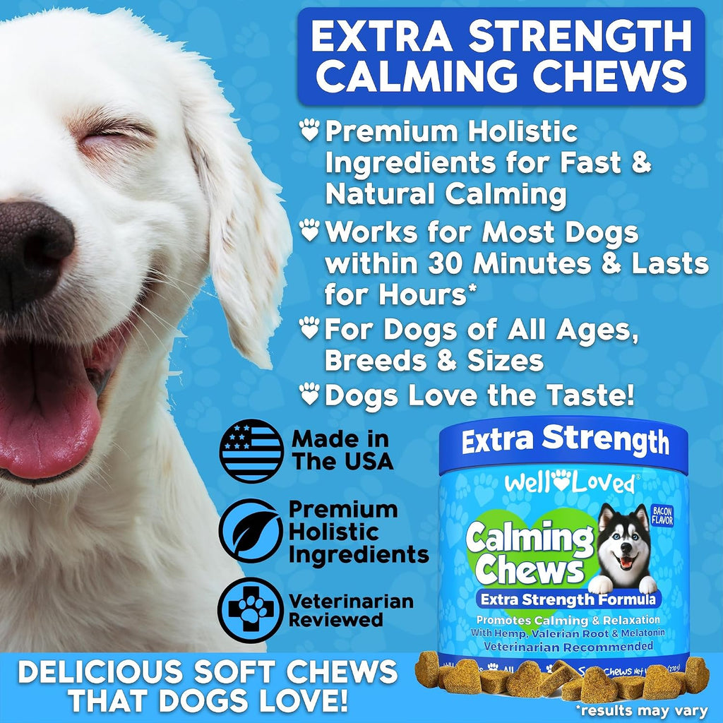 Extra strength behavior support dog supplements imported from the USA